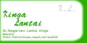 kinga lantai business card